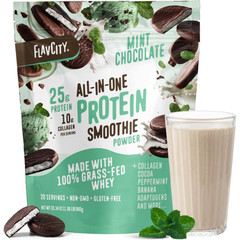 FlavCity Mint Chocolate Protein Smoothie – On the Go Meal Alternative 20 Srv