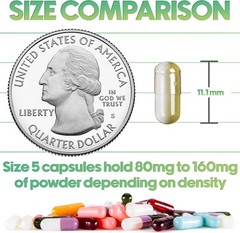 Size 5 Empty Capsules Clear Empty Gelatin Capsules Joined 1K-10K Kosher Halal