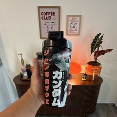 G FUEL Gundam Anime 24 fl oz Shaker Bottle, Stainless Steel, Black