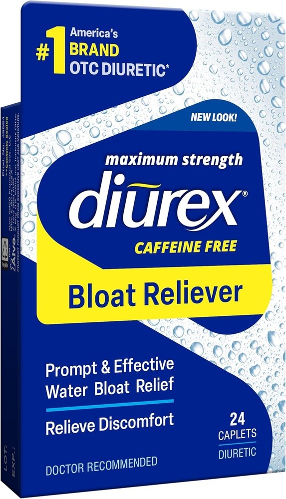 Diurex Max Water Pills – Maximum Strength Caffeine Free Diuretic – Relieve Water