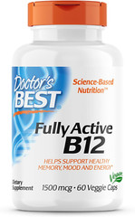 Doctor’S Best Fully Active B12 1500 Mcg, Non-Gmo, Vegan, Gluten Free, Supports H