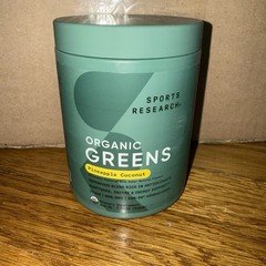 Sports Research Organic Greens Powder Pineapple Coconut Vegan Non-GMO 220g