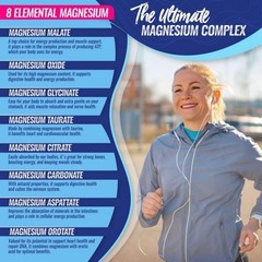 3Pack Toplux Nutrition Magnesium Complex 1000mg Supports 8 Elemental Magnesium