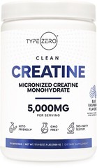 TypeZero Creatine Monohydrate Powder 500 Grams, Blue Raspberry Flavor