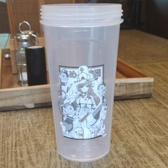 Gamer Supps GG Waifu Shaker Cup 24 fl oz Clear Teal Screw-On Lid Mixer