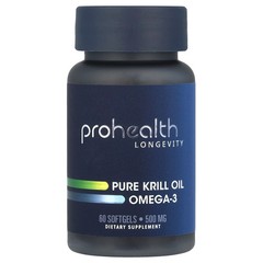 2 X ProHealth Longevity, Pure Krill Oil Omega-3, 60 Soft Gels