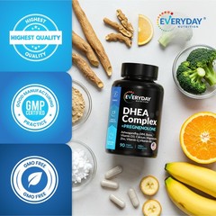 DHEA Micronized 200mg Complex with Pregnenolone 100mg 90 Count (Pack of 1)