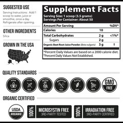 Max Strength Beet Root Juice Powder – 20:1 Concentrate, 60,000 mg Organic, Nitri
