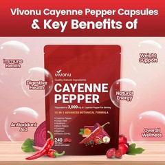 LUXRY Cayenne Pepper Softgels Supplement – 240 Capsules NEW FREE SHIP