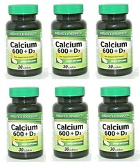 LOT 6 X Calcium 600 + Vitamin D3 Bone Breast Health 30 Tablets SEALED