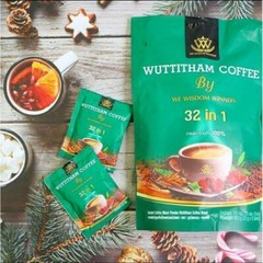 6 x Wuttitham Healthy Instant Coffee 32 in 1 Mixed Herbs Manage Weight Control