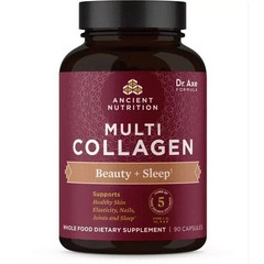Ancient Nutrition Multi Collagen Beauty + Sleep 90 Capsules, FS!, Pack of 2