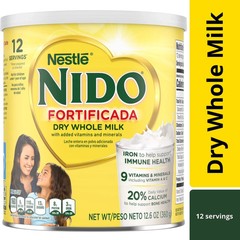 NIDO Fortificada Dry Whole Milk Powder with Vitamins A, C, D, Iron & Calcium,…