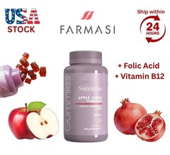 FARMASI Nutriplus Gummies – Apple Cider Vinegar 60 Gummies 5.8oz(FREE SHIPPING)