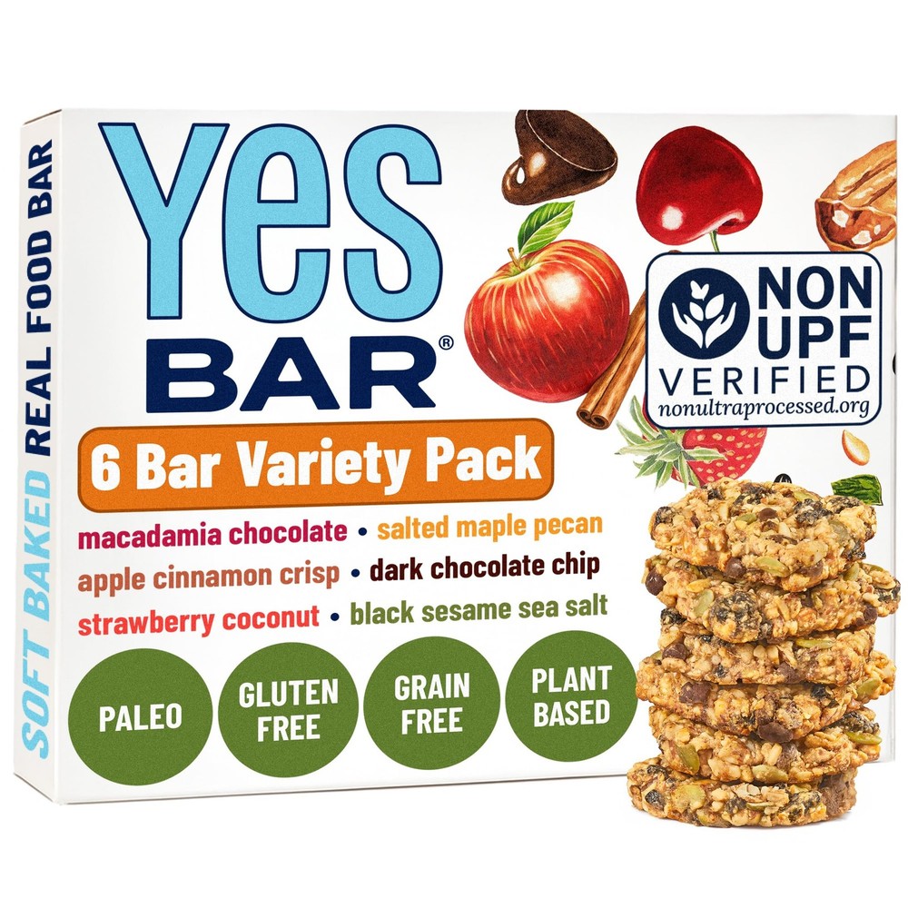 YES Nut Bars – Six Flavor Variety Pack – Soft Chewy Healthy Snack Bars Made w…