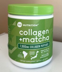 360 NUTRITION COLLAGEN + MATCHA 7000MG COLLAGEN PEPTIDES (SEALED) EXP 01/2028