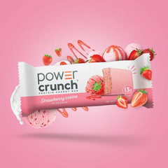 Power Crunch Protein Energy Bars, Strawberry Cream 1.4oz, 5 Count