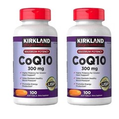 Kirkland Signature CoQ10 300mg 2 Pack 200 Softgels Heart Energy Support EXP 0527