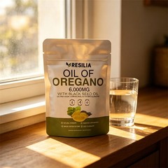 3X Resilia Oil of Oregano 6000mg with Black Seed Oil Softgels – 60 Capsules