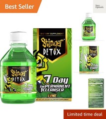 7-Day All-Natural Detox Drink – Lime Flavor – 8 FL OZ for Whole Body Cleanse