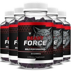 (5 Pack) Beast Force Male Performance, BeastForce Max Strength (5 Month Supply)