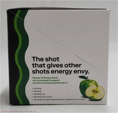 Ketone-IQ Green Apple Caffeine Energy Drinks – 6 Pack Box 2 fl oz EXP 11/20/26