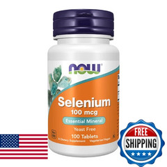 NOW Supplements, Selenium (L-Selenomethionine) 100 mcg, Essential Mineral*, 100