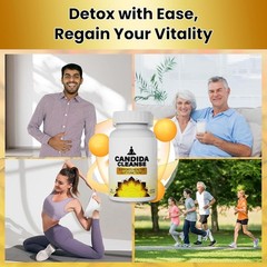 Candida Cleanse Gut & Colon Support 60 Capsules For Women & Men – US