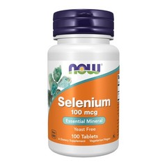 NOW Supplements, Selenium (L-Selenomethionine) 100 Count (Pack of 1), White