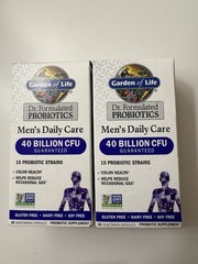 2 Garden of Life Men’s Daily Probiotic 40B CFU 30 Caps Veg Non-GMO