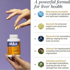 2 BOTTLES-Akka Premium Liver Cleanse Detox&Repair Superbiotic 60 Caps Gut Health