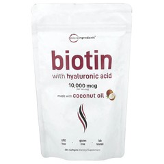 2 X Micro Ingredients, Biotin with Hyaluronic Acid, 365 Softgels