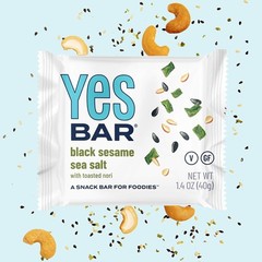 YES Nut Bars – 24 Count Black Sesame Sea Salt, Clean Ingredients for All Ages
