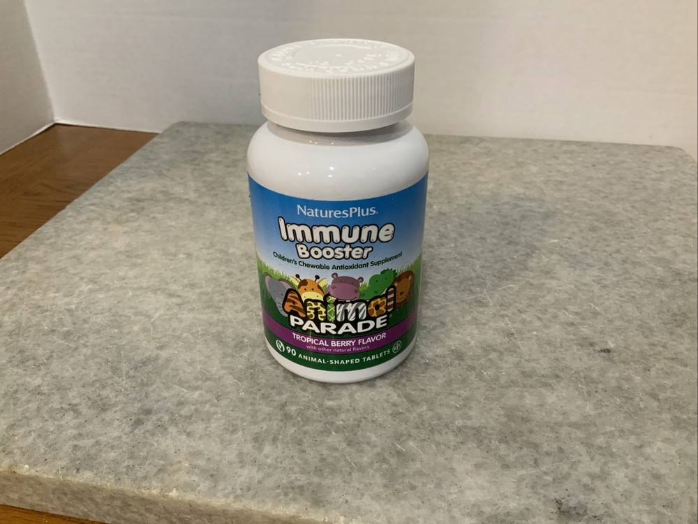 Natures Plus Animal Parade Immune Booster – Tropical Berry Flavor – 90 Animal…