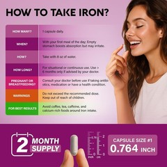 Iron Supplement for Women – Iron 65mg (Ferrous Sulfate 325mg) – Stomach Friendly
