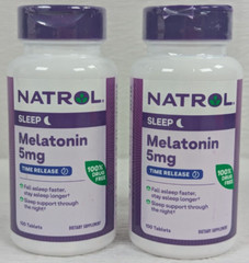 Natrol – Melatonin – Time Release – 5 mg – 100 Tabs – 2 Pack – exp: 04/27