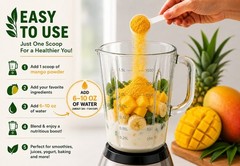 Organic Mango Powder Freeze Dried Pure Fruit Superfood Smoothie Vegan Non GMO