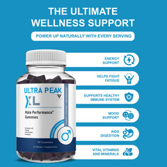 Ultra Peak XL Gummies, UltraPeakXL Advanced Formula (1 Month Supply)