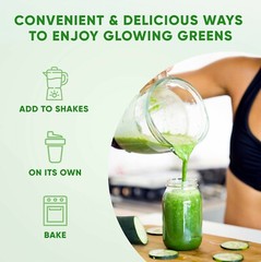 Health Logics Glowing Greens Superfood Greens, Prebiotic, Probiotic & Collagen