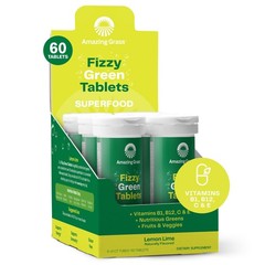 Amazing Grass Effervescent Tablets: Green Superfood Water Flavoring Tablet wi…