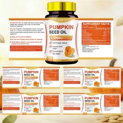 Pumpkin Seed Oil & Saw Palmetto 3500mg | Prostate, Hair & Urinary Support (120)