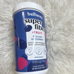 Bellway Super Fiber + Psyllium Powder Wild Berry 12.8oz Non-GMO Gluten-Free