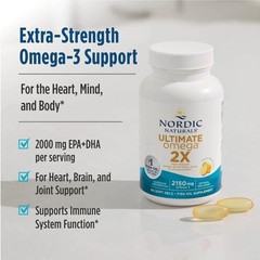 Nordic Naturals Ultimate Omega 2X 2150mg – Pack of 2 (180 Softgels) – Best Befor