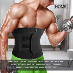 MEN Fajas Colombianas para Hombres Waist Trainer Sweat Belt Neoprene Body Shaper