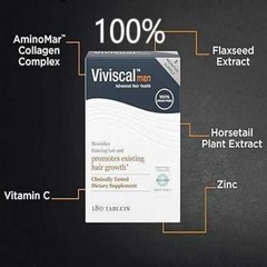Viviscal Men’s Hair Growth Supplements 180 Tablets – 3 Month Supply New