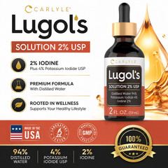 Lugols Iodine 2 Percent 2 Fl Oz Potassium Iodide and Solution