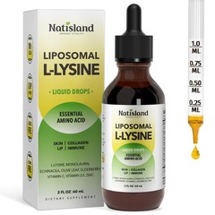 Liposomal L-lysine Monolaurin Liquid Drops, Lysine 0.03 Fl Oz (Pack of 60)