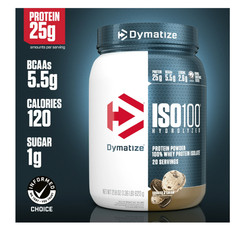 Dymatize ISO100 Hydrolyzed Whey Cookies & Cream 20 Servings