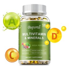 Multivitamins & Minerals 120pcs – Energy, Prostate, Skin and Eye Health