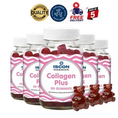 ISCON LI.FE Collagen Gummies 30Ct Pack of 5 Beauty Formula